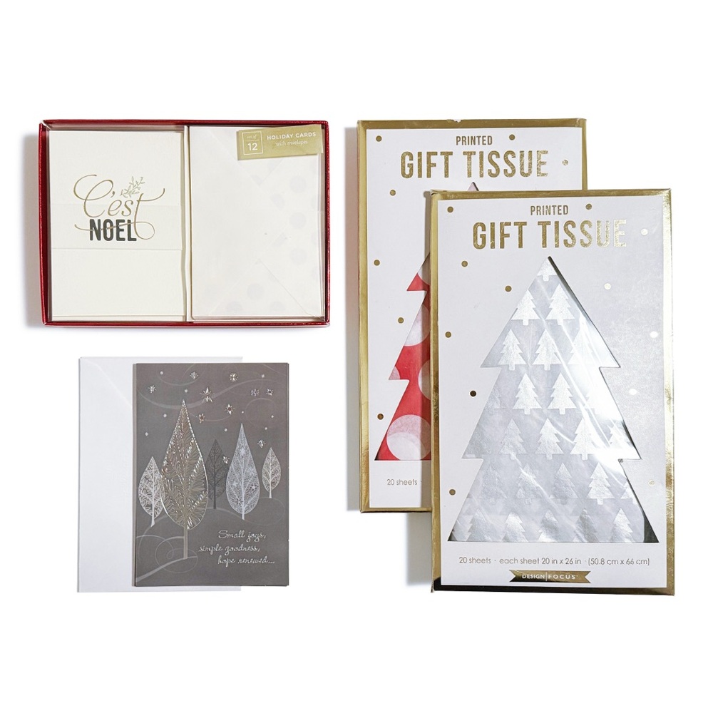 BUNDLE Christmas Cards & Gift Tissues, 69 pcs